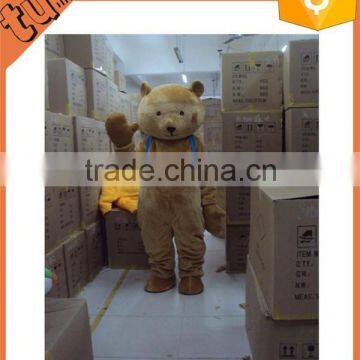 2015 hot sale cheap adult plush teddy bear mascot costume / plush teddy bear cartoon costume for promotion