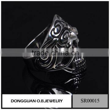 Wholesale New Products 2016 Indian Punk Jewelry Skull Ring/316l Stainless Steel Skull Ring photo-2