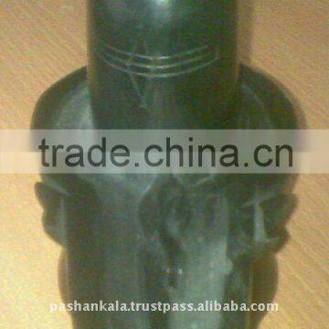 Black Marble Shivling Idol