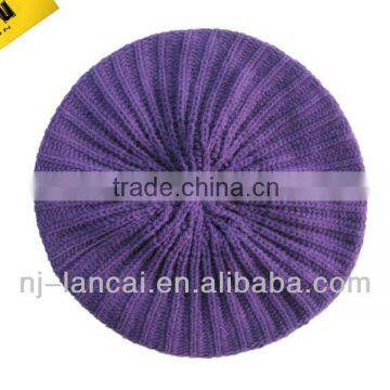 2016 Fashion Winter Ladies 100% Acrylic Knitted Hat Beret