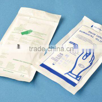 Disposable Latex surgical glove with your own packaging made in china