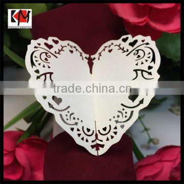 Lovely heart shape napkin ring paper napkin rings