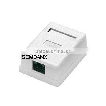 1 port surface mount box ,1 port box with PCB jack,CAT5E UTP 1 port,1-port surface mount box