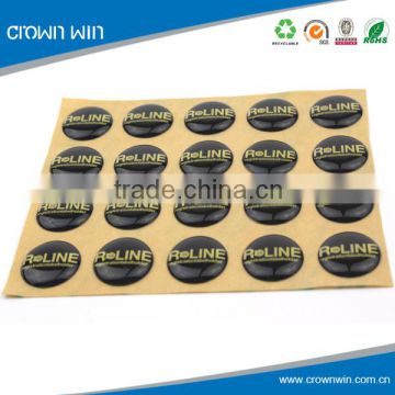 Black Round Cute Dome Resin Label