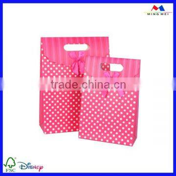 Wholesale Fancy High Quality Yellow Paper Handbag With Logo Printed