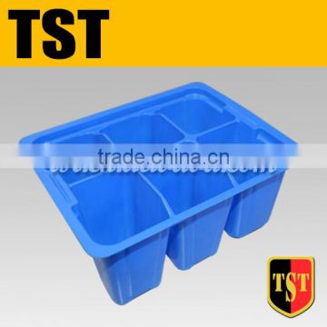 Plastic seed tray with 6 holes