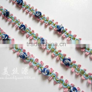 Colourful Rose Fabric Lace Trim photo-2