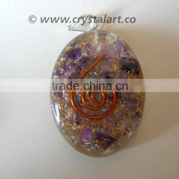 Amethyst Agate Reiki Symbol Orgone Pendants