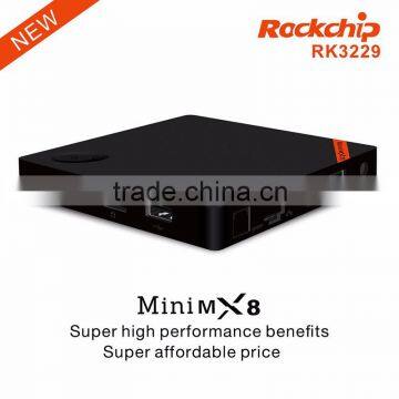 Ott tv Box Kodi 15.2 Preinstall Mini Mx8 Android 4.4 Mini Mx8 Android Smart tv Set Top Box
