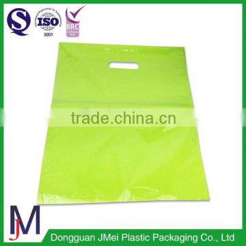 Custom Design Logo Printing PE Cheap Die Cut Punch Handle Shopping Plastic Bag