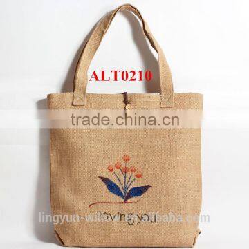 china wholesale cheap new jute bag with handle