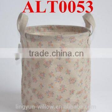 wholesale linen bag for storage with two handles