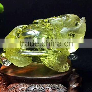 Hot Sale Business Gift Nature Citrine Crystal Dragon Turtle photo-2