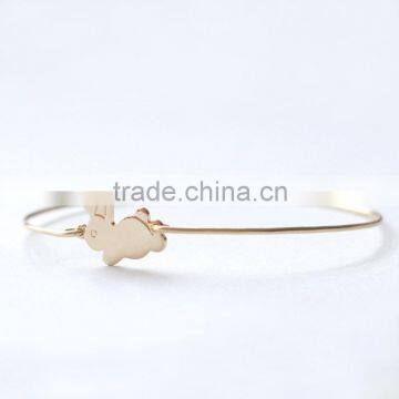 Dainty Bunny Design Wire Bangle College Girls Bangles Wholesale