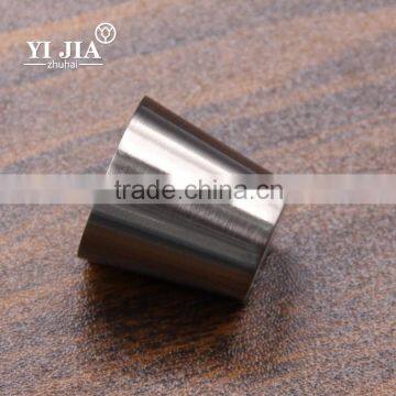 1 1/9 Inch Barrel Shape Brushed Nickel Jet Black Crystal Knob With Zinc Base photo-2