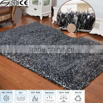 2016 hot sale black white thinker shaggy carpet carpet underlay hotel carpet