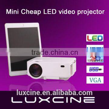 Luxcine PTP200 Mini portable cheap LED video projector with HDMI/USB/SD-card/VGA