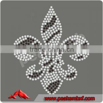 New Fleur De Lis Hot Fix Rhinestones For Clothes Decoration