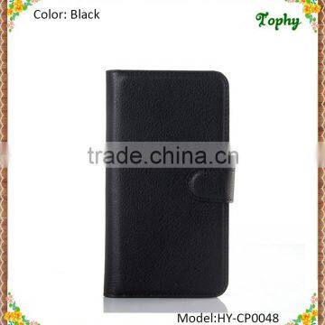 Black PU Leather + PC Litchi Pattern Wallet Card Stand Cover Holster Phone Sets Magnetic Flip Case For Motorola X Play photo-5