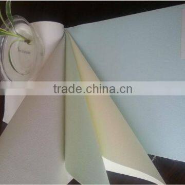 Fire Retardant transparent white foaming fabric roller blinds with CE&ISO9001