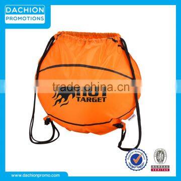 Basketball Drawstring Backpack With Logo Printed