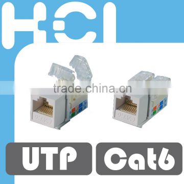 Network Solution Toolless Type Cat 6 UL 90Degree UTP Modular Keystone Jack