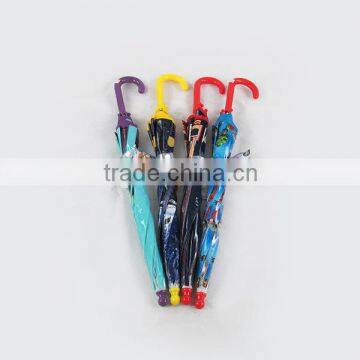 Manual Open Plastic Cartoon Character Print Straight Kids Umbrella photo-2