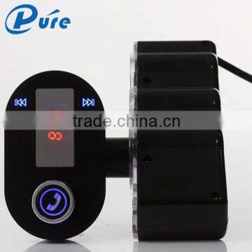 2016 CE ROHS FCC New Products LED MP3 Player USB Bluetooth Handsfree Car Kit FM Transmitter