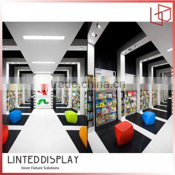 MDF material book shelf used in baby center