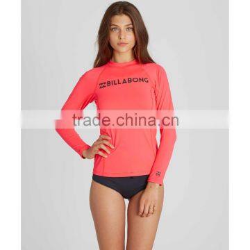 WOMEN'S REGULAR FIT UV50+ NYLON LYCRA LONG SLEEVE RASH GUARD/ SPANDEX SHIRT SPORTSWEAR