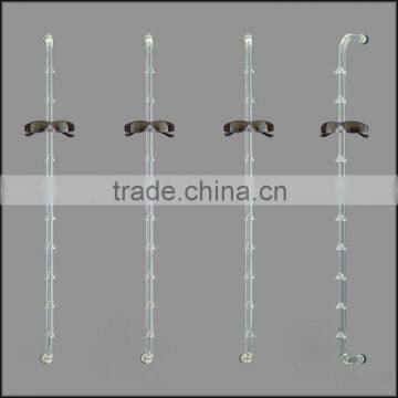 Wall Mounted Eyewear Display Rods;acrylic Sunglasses Display Poles;eyeglasses Display Bars
