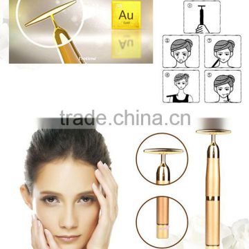 24k gold facial vibration beauty roller