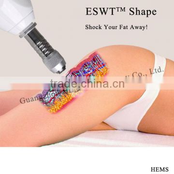 40hkz ESWT Shape Dermolipo RF Cavitation Machine Wrinkle Removal