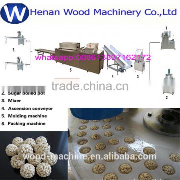 New design automatic cereal candy bar making machine/puffed rice ball forming machine008613837162178