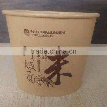 natural color print logo disposable paper bowl