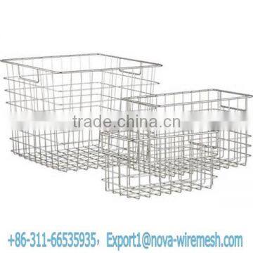 Storage basket stacking wire mesh cage