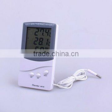 High Accuracy Indoor Outdoor Digital Thermometer with Hygrometer LCD C / F