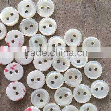 white trochus shell button