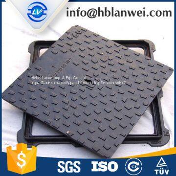 Ductile iron square manhole cover