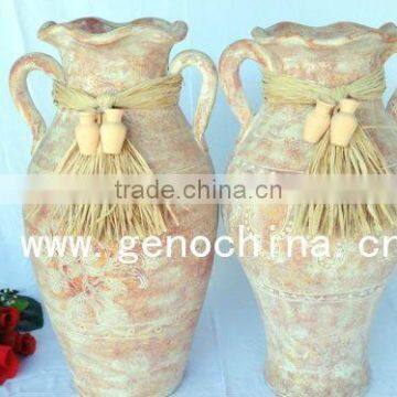 Fashion flower outdoor vase for gardening decoration terracotta flower vase