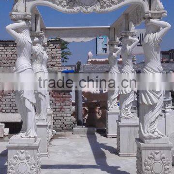 Outdoor Garden Stone Gazebo White Marble Pavilion photo-2