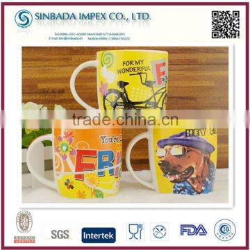 Promotion colorful ceramic coffee mugs custom logo