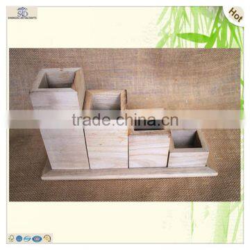High Quality Decorative Wooden Pen Stand Holder Penholder photo-6