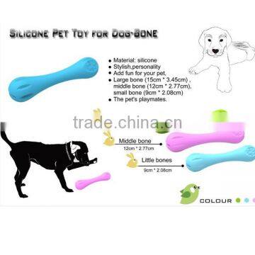 Popular dog toys silicone bone for pet chew toys