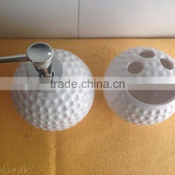 Handmade New Wholesale Ceramic Bathroom Accessories Set photo-4