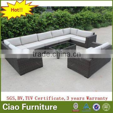 Rattan Aluminum Frame Garden Sofa Set With Cushion Outdoor Furniture photo-5