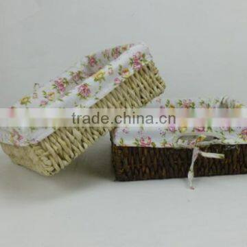 The Storage Basket Corn Straw Weaving Wicker Storage Basket Pastoral Cosmetics Toy Box Storage Basket of Dirty Clothes Basket photo-3