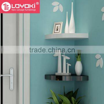 Eco-friendly Wood Corner Shelf Set of 3 Pieces Home Decoration DIY Wall Floating Shelf photo-3