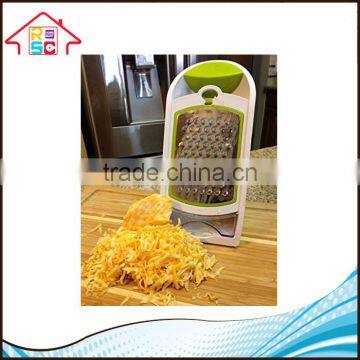 NBRSC New Design 3 In 1 Grater And Container Vegetable Cheese Grater With Interchangeable Stainless Steel Blades photo-5