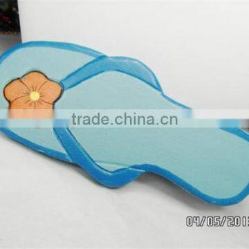 Hot sell Wood Blue Flip Flop Kids Wall Hanging Toy Handmade And Painted made in China